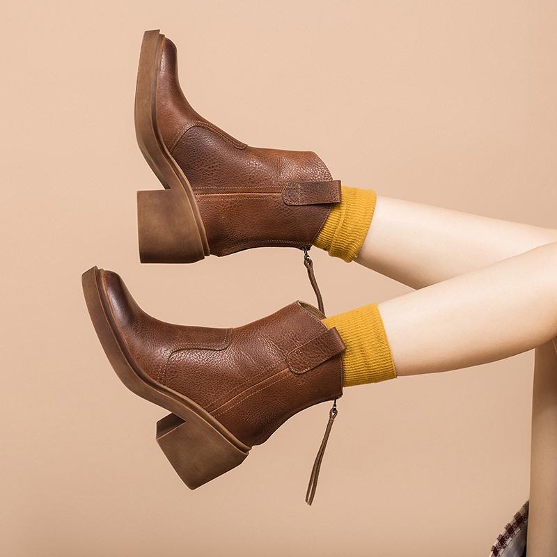 Leather Western Boots Handmade Cowboy Boots Designer Shoes Back Zip Brown/Black/Green - Image 3