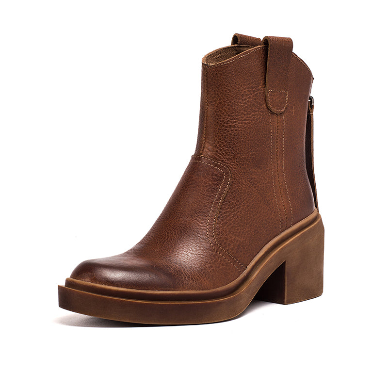 Leather Western Boots Handmade Cowboy Boots Designer Shoes Back Zip Brown/Black/Green - Image 15