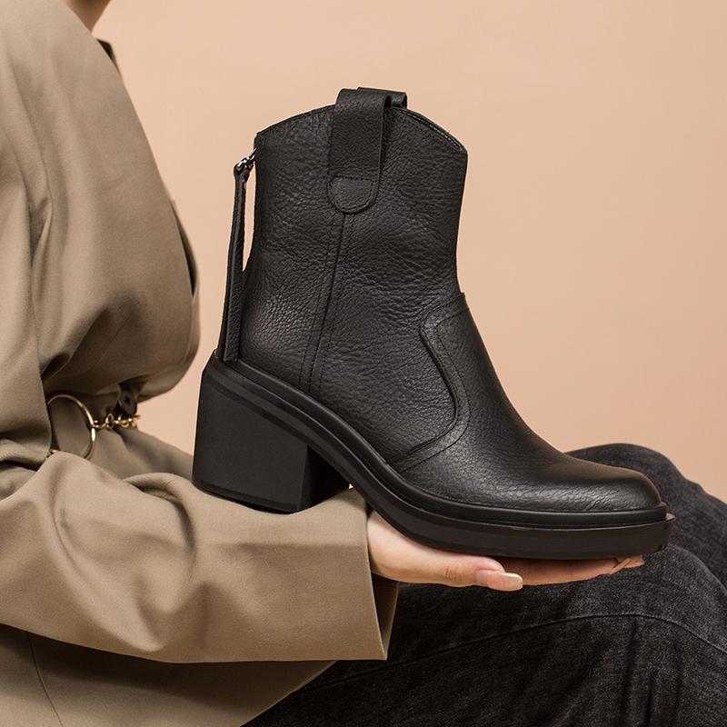 Leather Western Boots Handmade Cowboy Boots Designer Shoes Back Zip Brown/Black/Green - Image 9