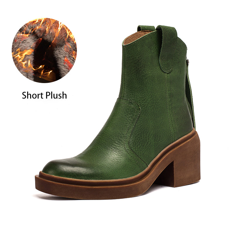 Leather Western Boots Handmade Cowboy Boots Designer Shoes Back Zip Brown/Black/Green - Image 19