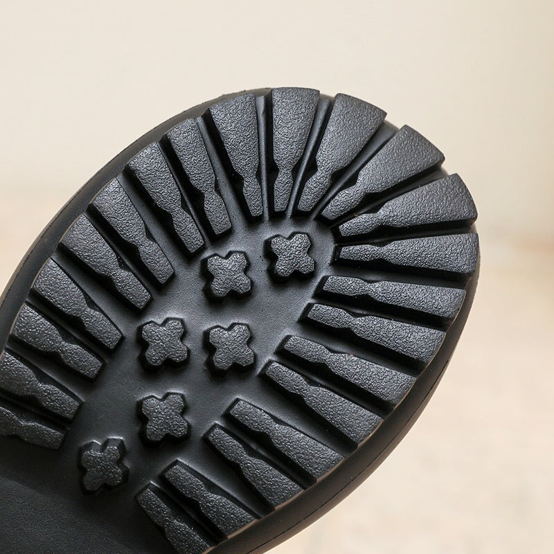 Leather Chunky Gladiator Sandals Boots Peep Toe in Black/Brown - Image 10